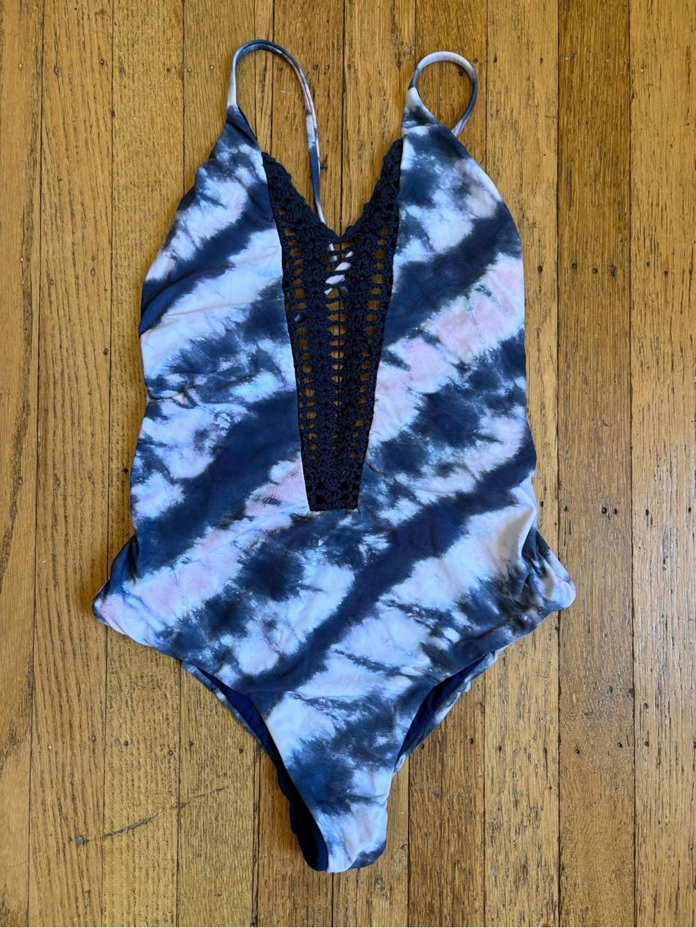 Billabong Tie Dye Crochet Cheeky One Piece Swimsuit